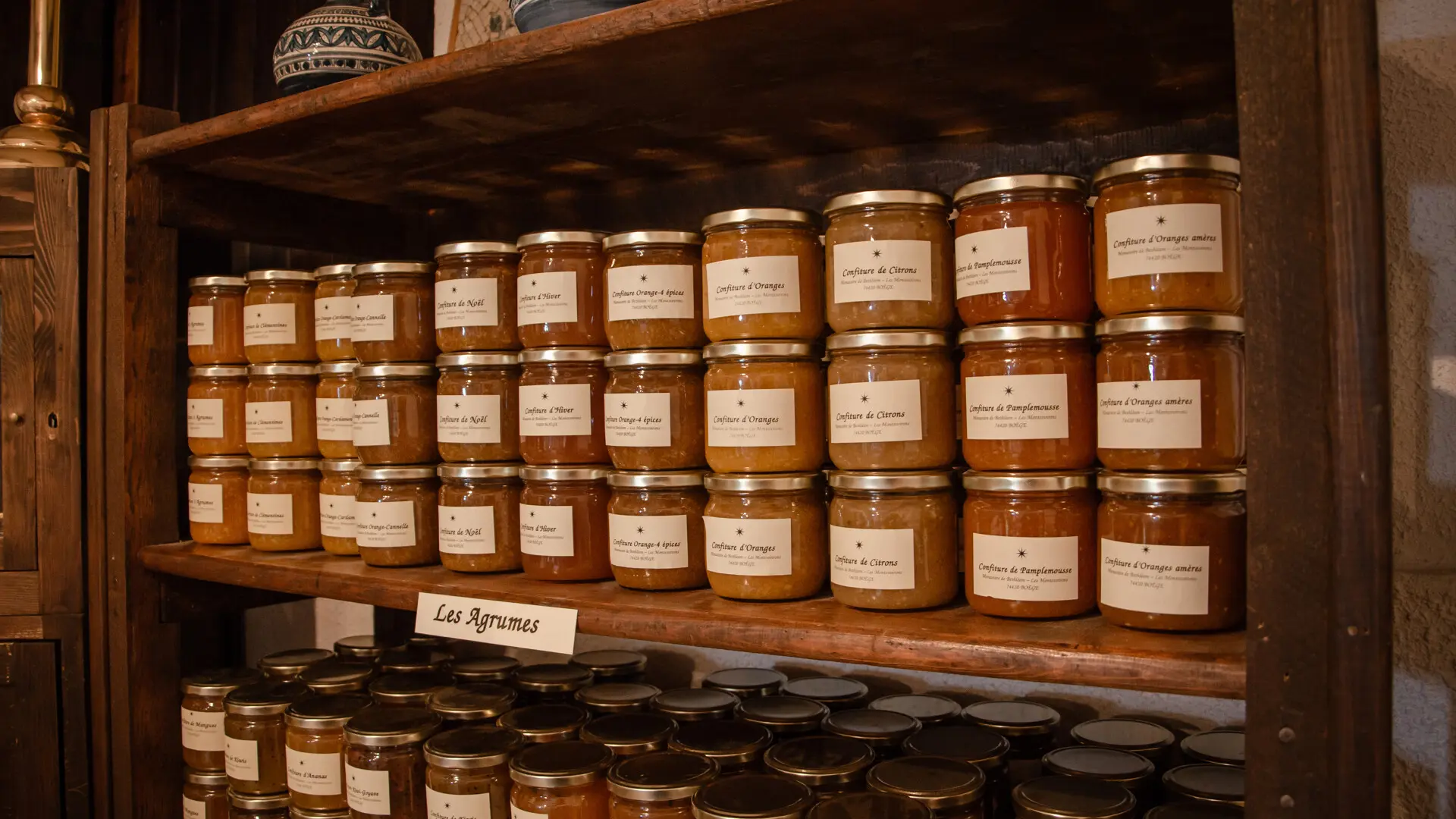 Confitures artisanales de la boutique du Monastère Notre-Dame de la Gloire-Dieu