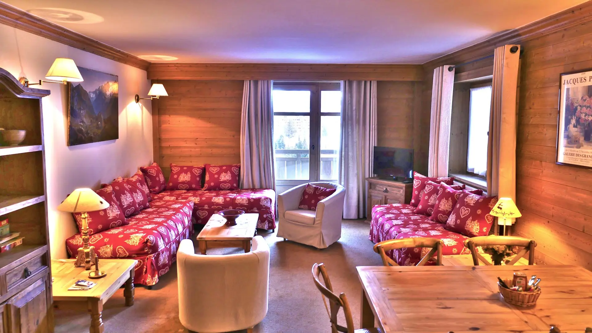 Salon cosy - Chalet les Alpes Val d'Isère