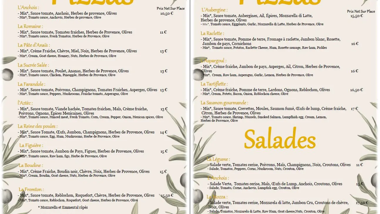 Pizzeria Créperie La Pâte d'Anaïs