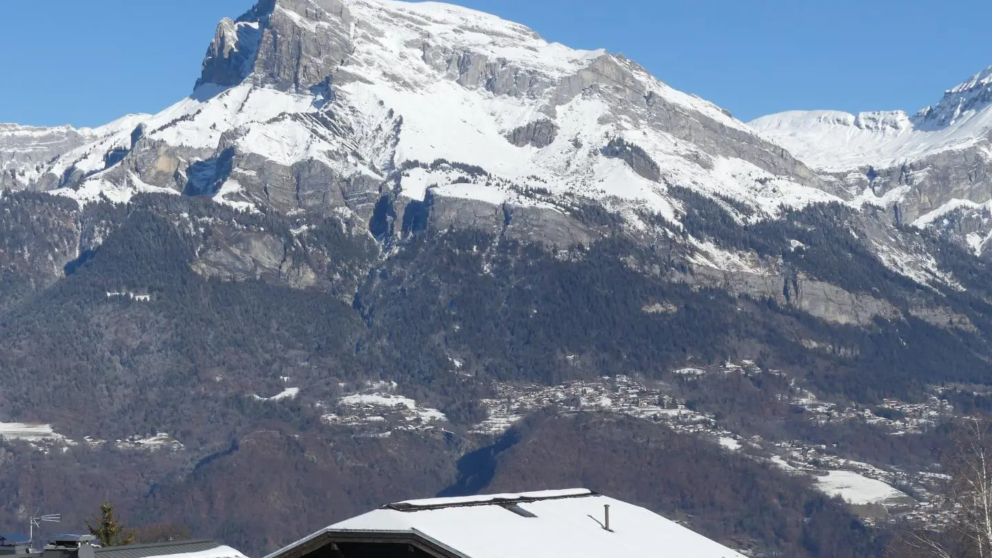 les aiguilles de Warens depuis l'appartement.