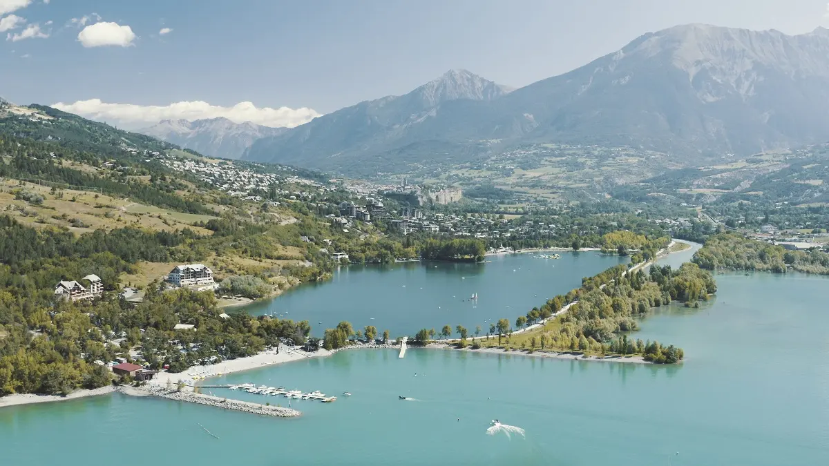 Vue aérienne du camping