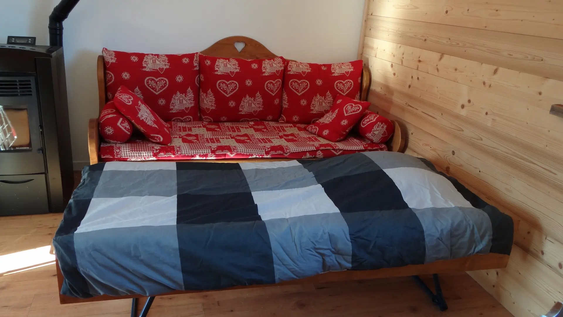 Couchage dans la pièce à vivre