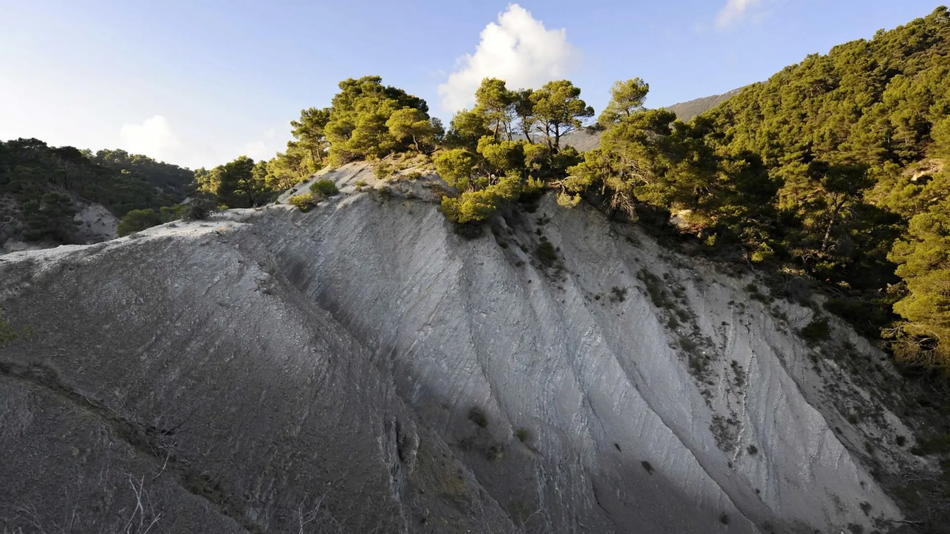 Affleurements marneux