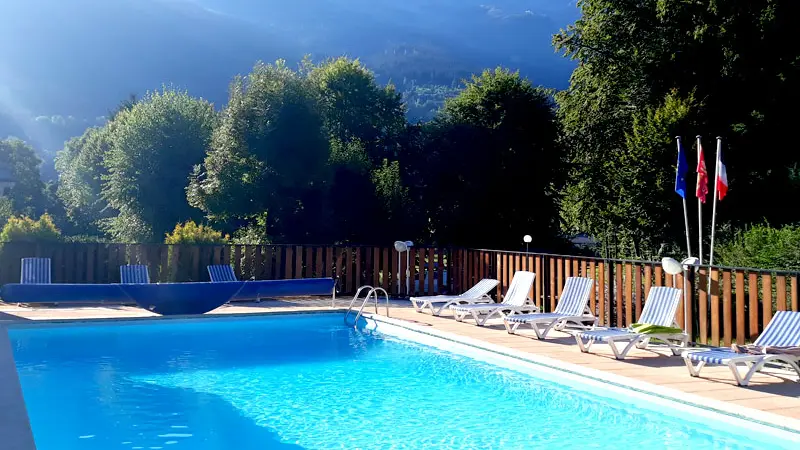 Piscine - matin - montagne