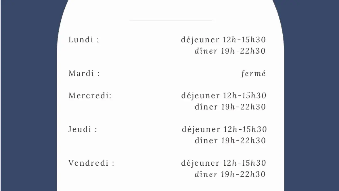 Les horaires