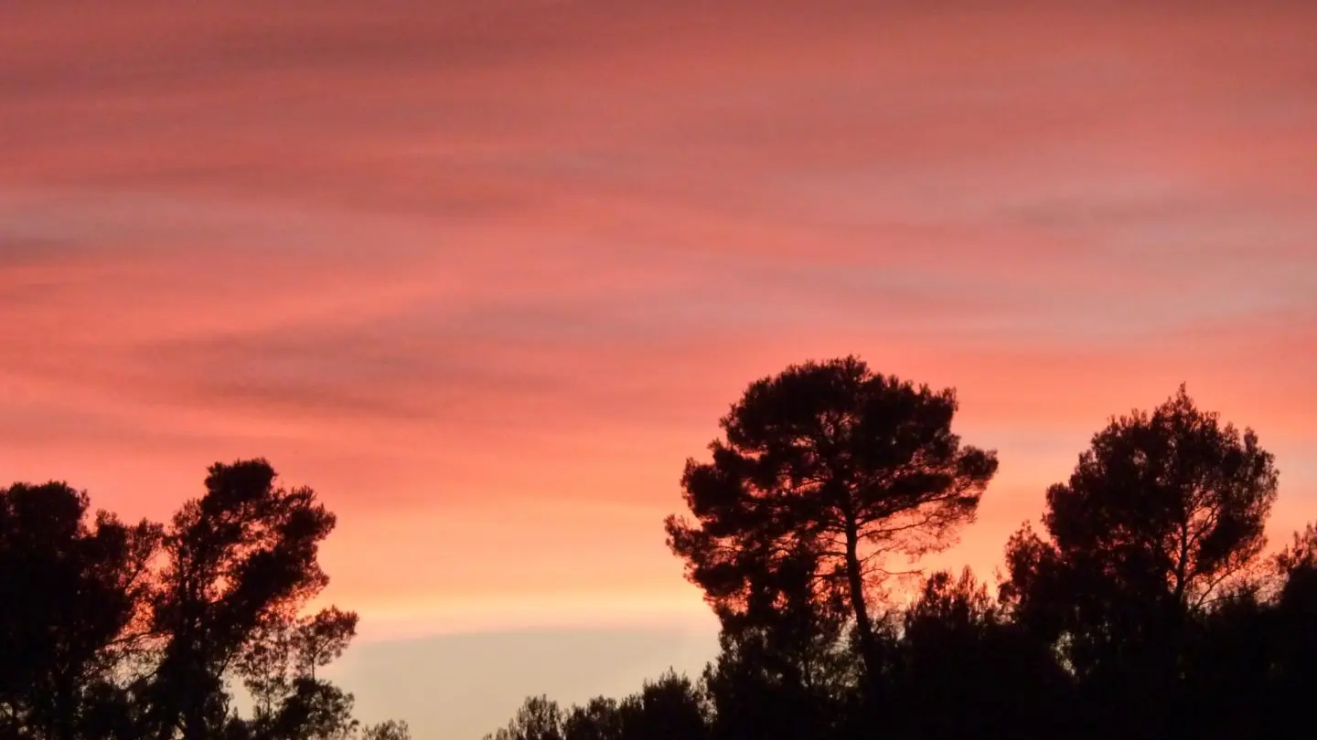 Couché de soleil à la Safranade