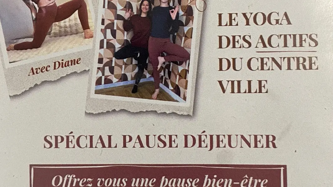 affiche yoga pause déj chez élégance d'élodie