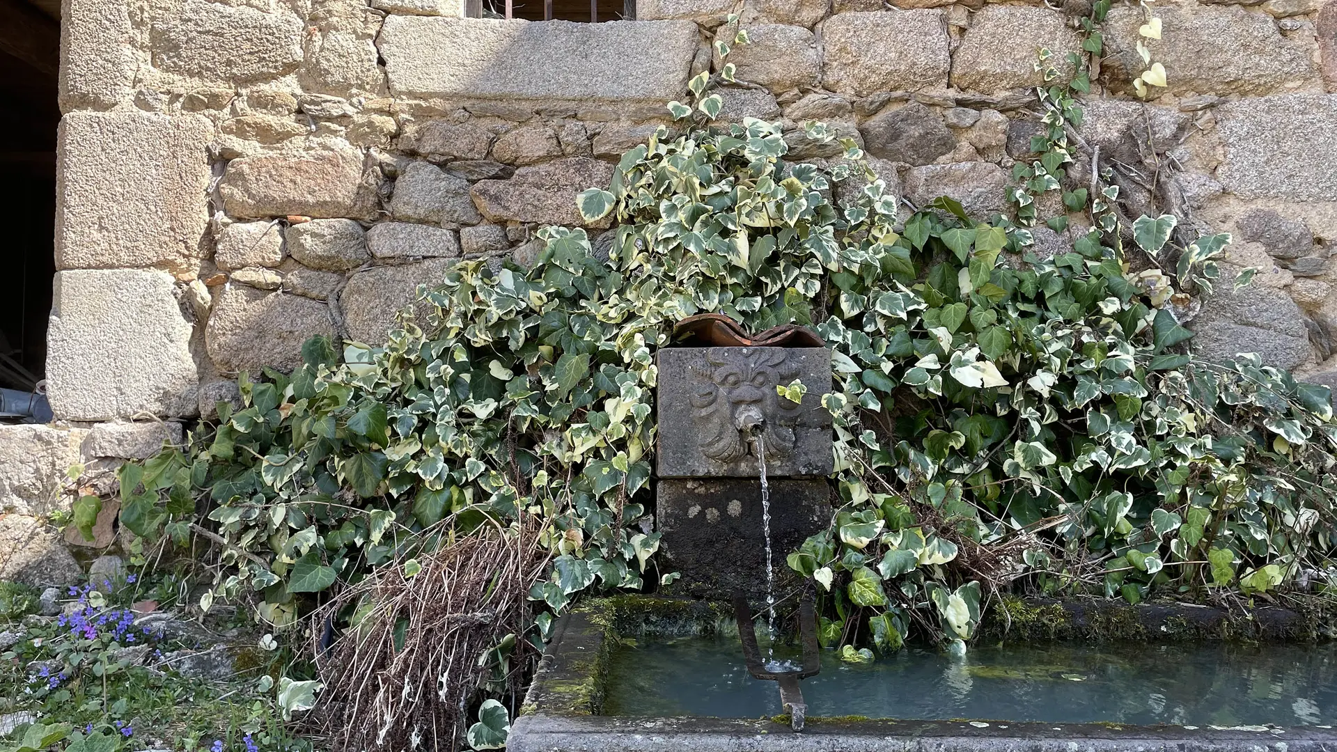 La fontaine alimentait la maison, encore du temps du grand-père