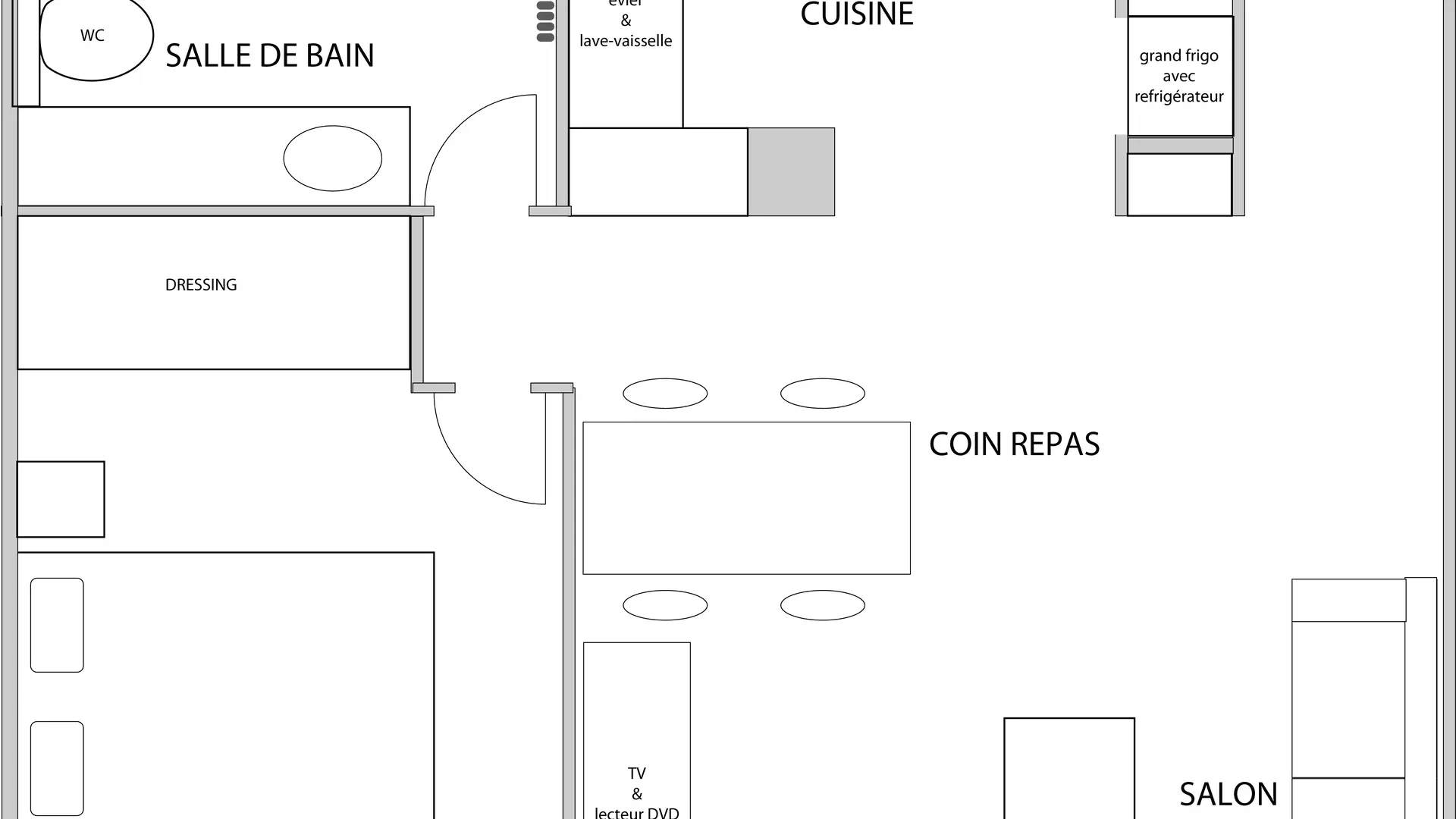 Plan intérieur - Appartement Cocon l'Europe n°2927