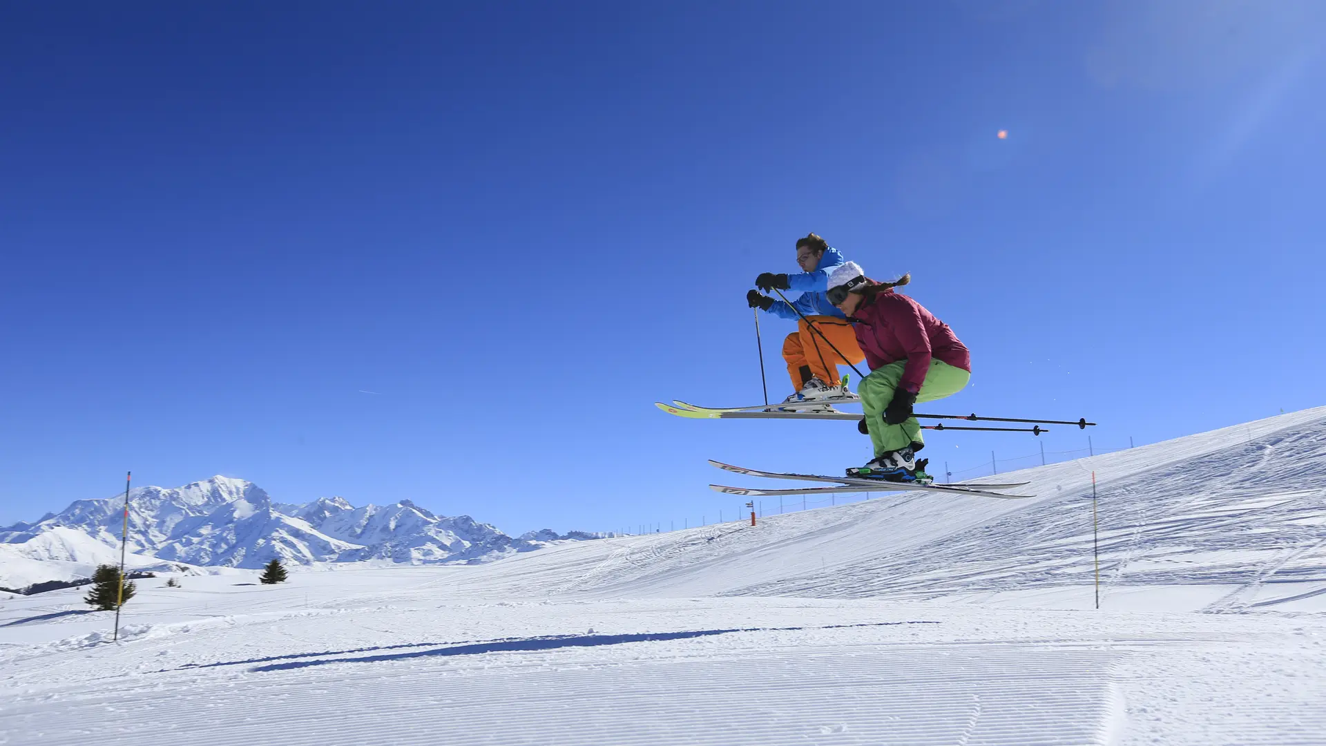 L'un des nombreux boardercross et zones ludiques qui jalonnent l'Espace Diamant