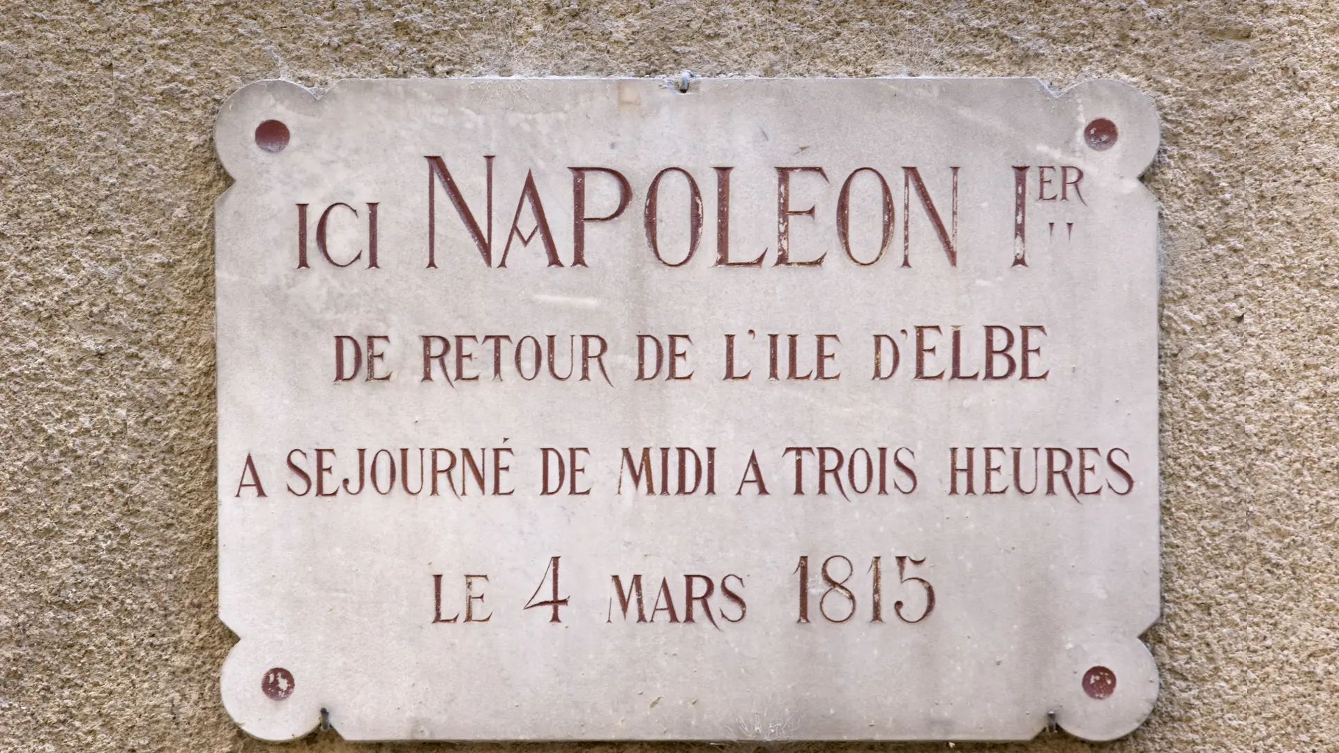 Plaque Napoléon à Digne