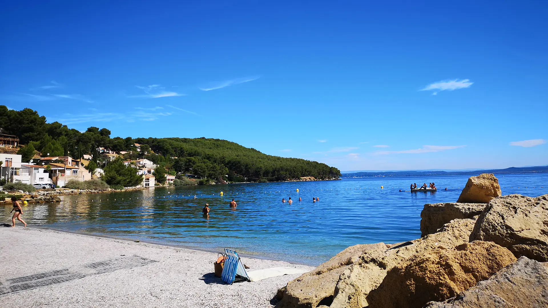 Plage du ranquet sur l'étang de Berre