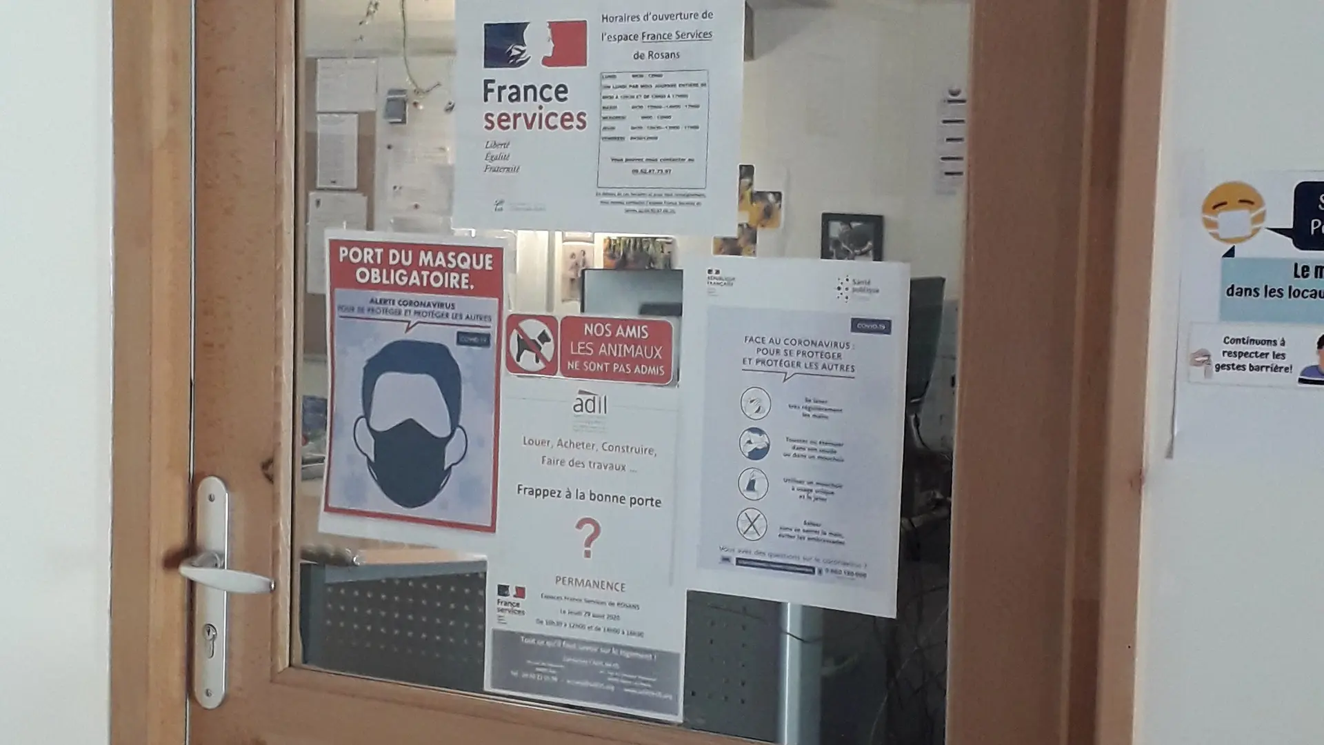 L'entrée de l'Espace France Service de Rosans