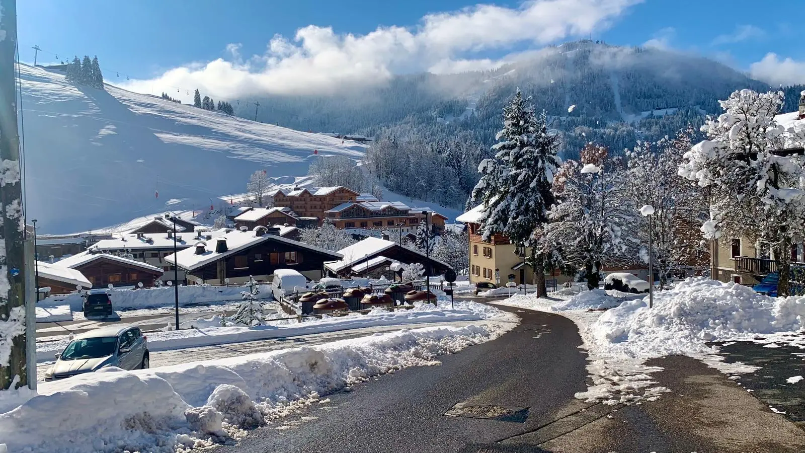 Route menant au chalet