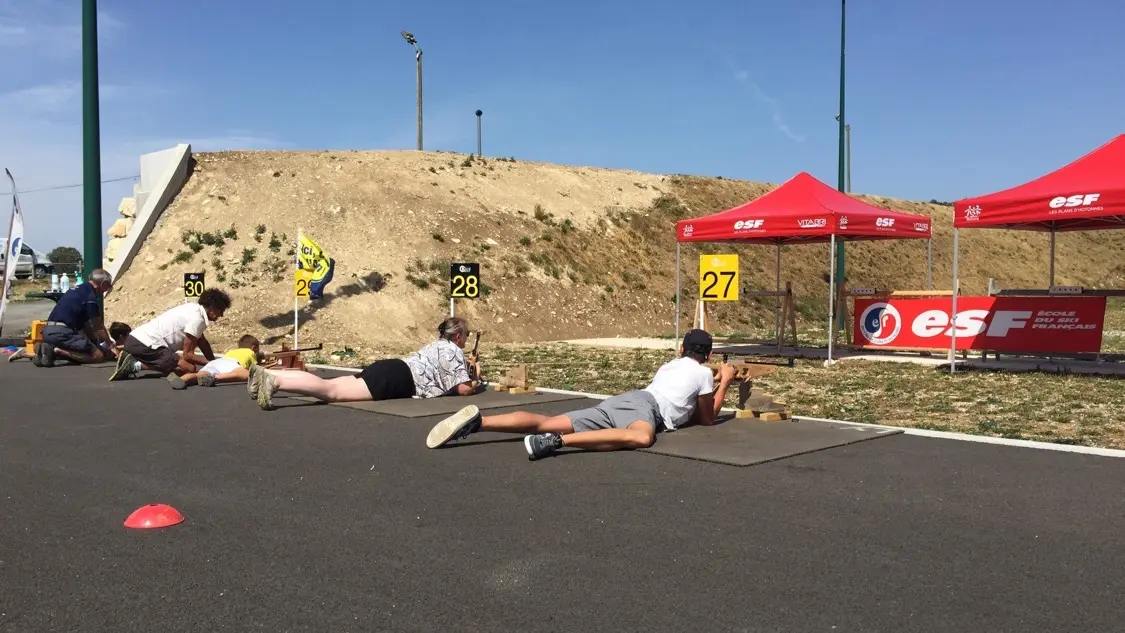 Initiation biathlon avec l'ESF des Plans d'Hotonnes