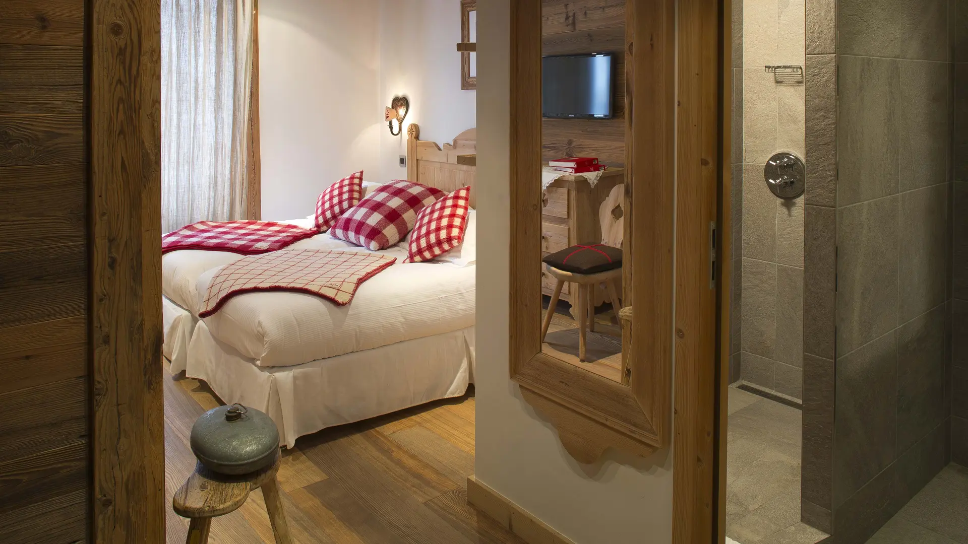 Hotel Hermitage chamonix - chambre double bain