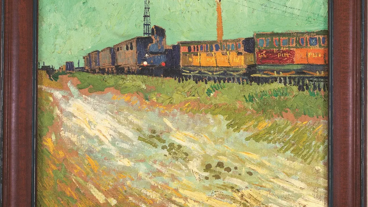 Van Gogh / Wagons de chemin de fer à Arles