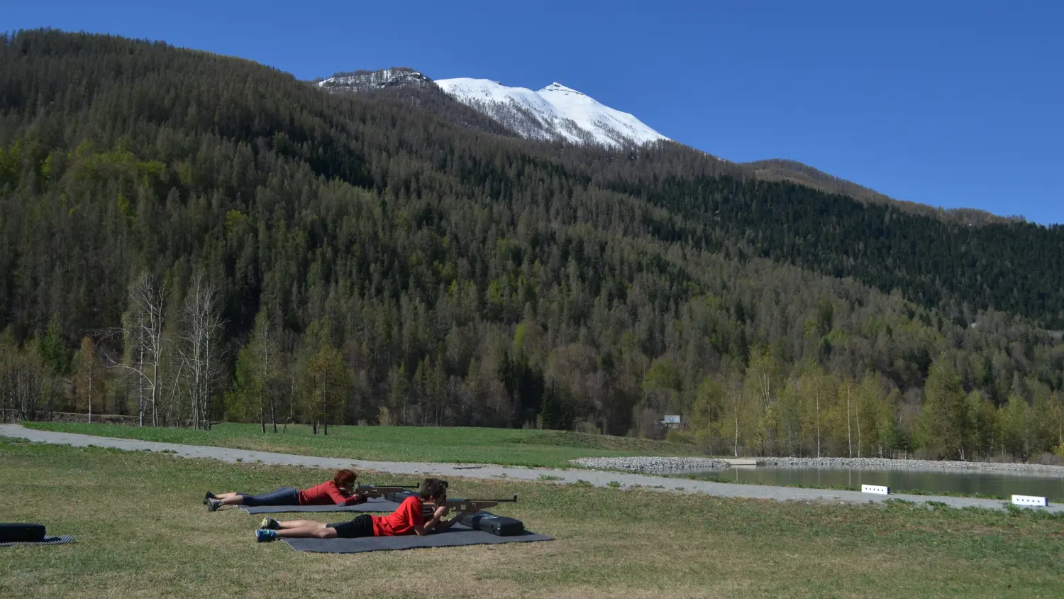 Biathlon laser 05 à Champoléon, vallée du Champsaur