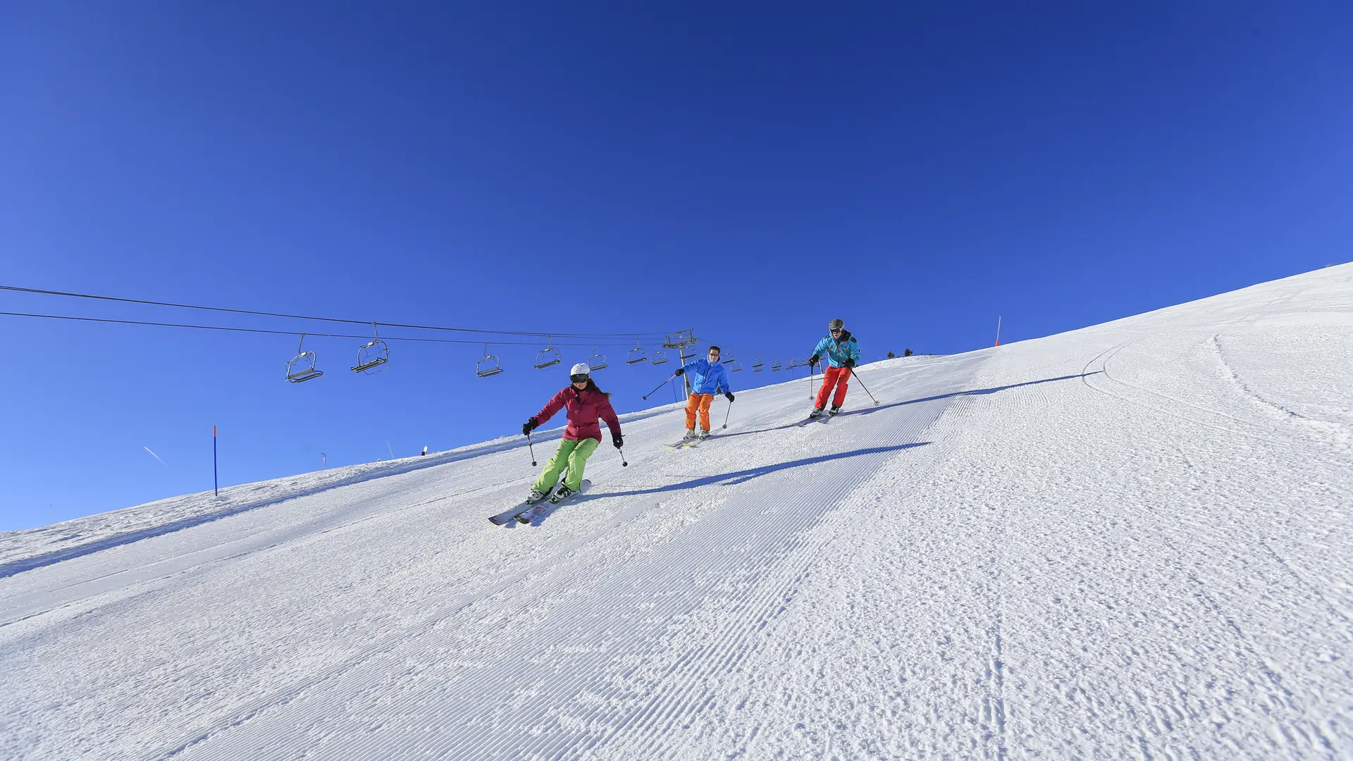 L'Espace Diamant bénéficie d'un enneigement de qualité toute la saison