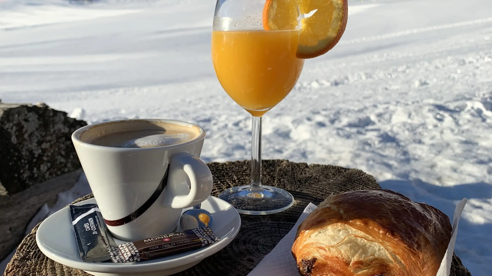 P'tit dej' à La Pau'Pote au ski