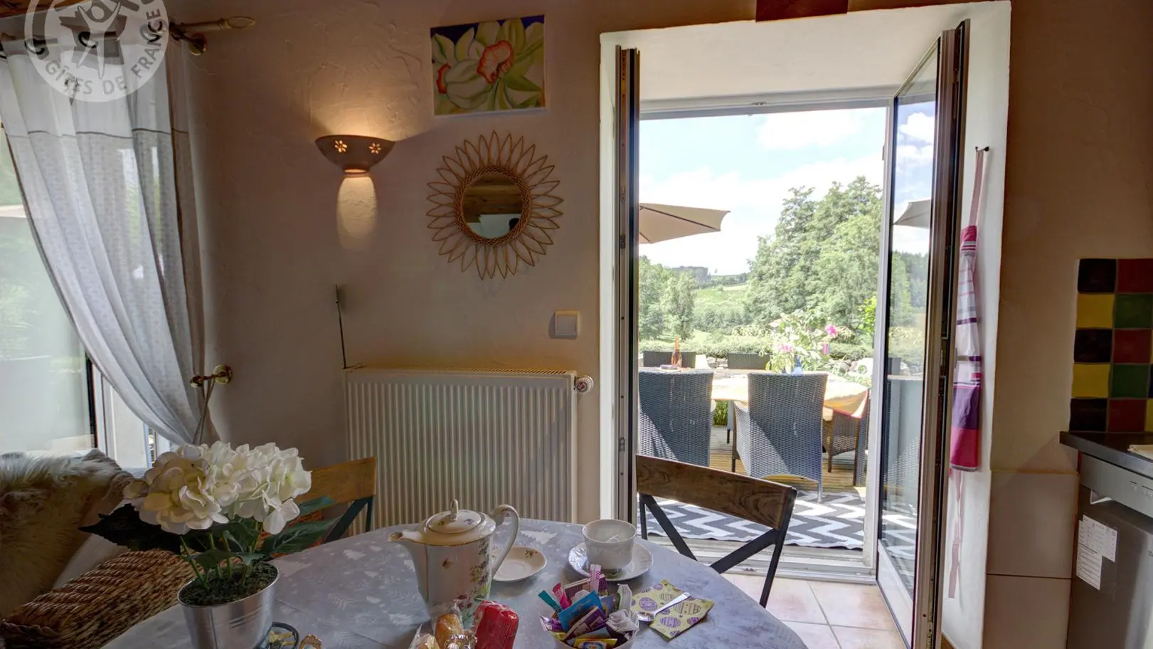 Cuisine donnant sur le jardin