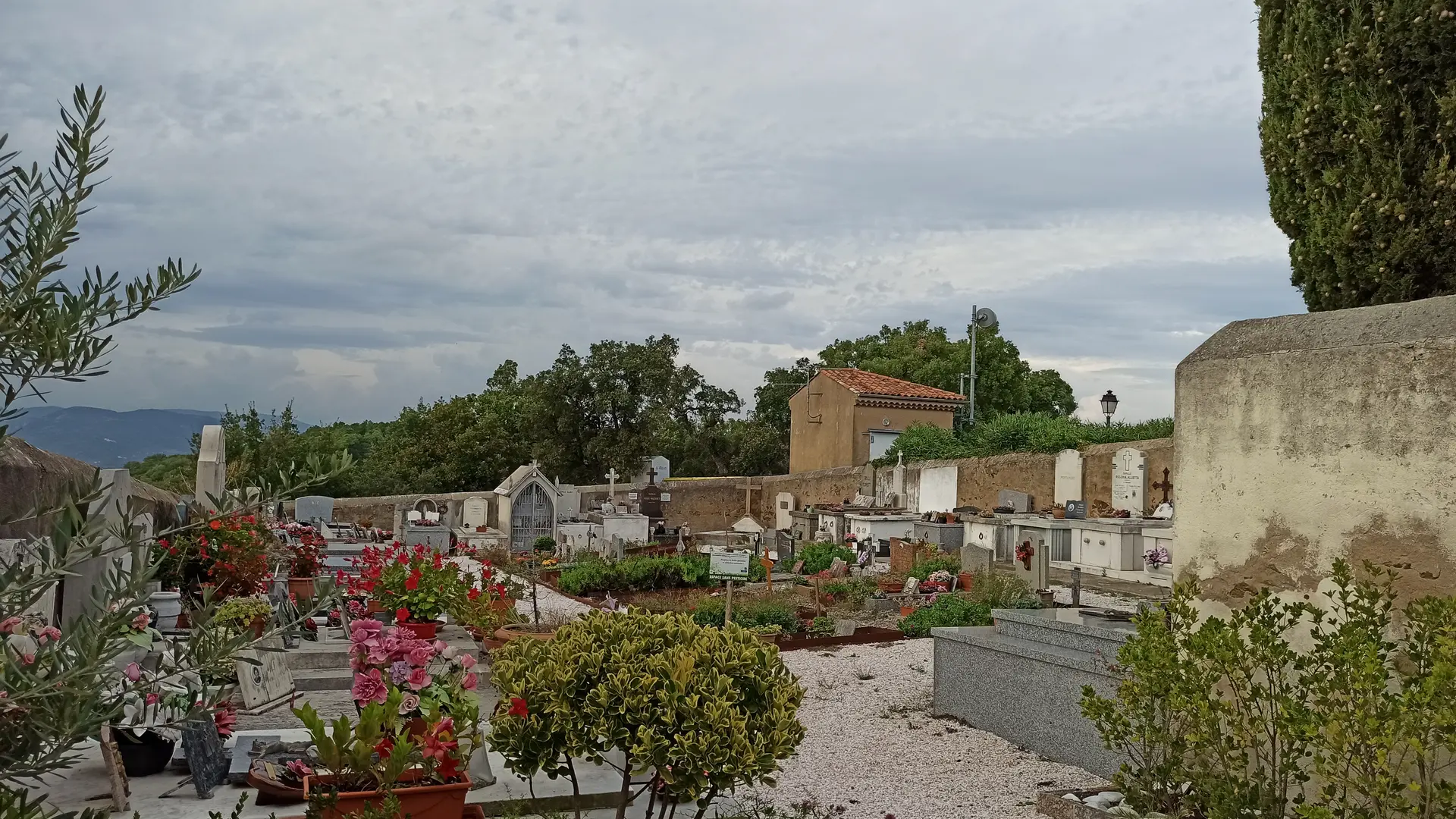 Vue générale du cimetière de Gassin - https://gassin.eu