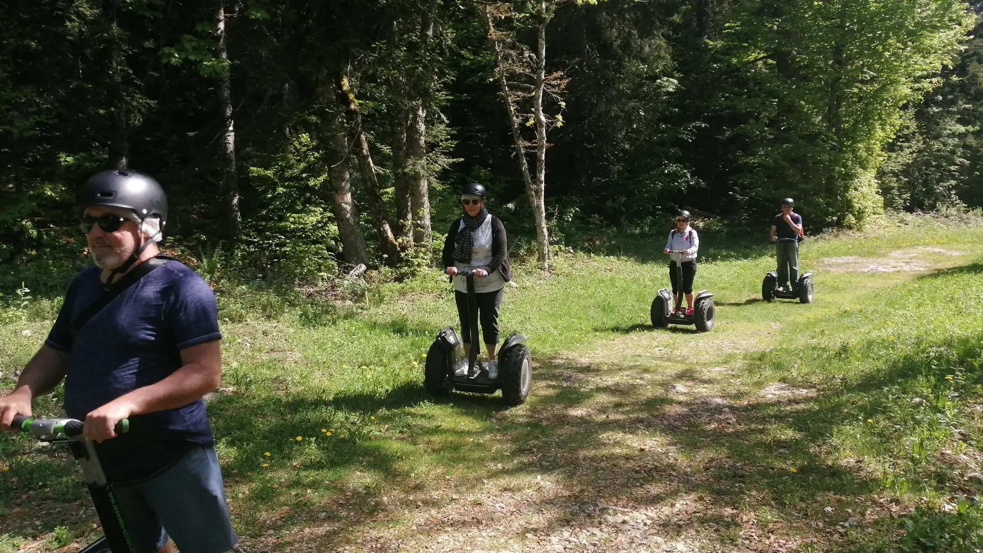 Segway dans la forêt au Revard la Féclaz