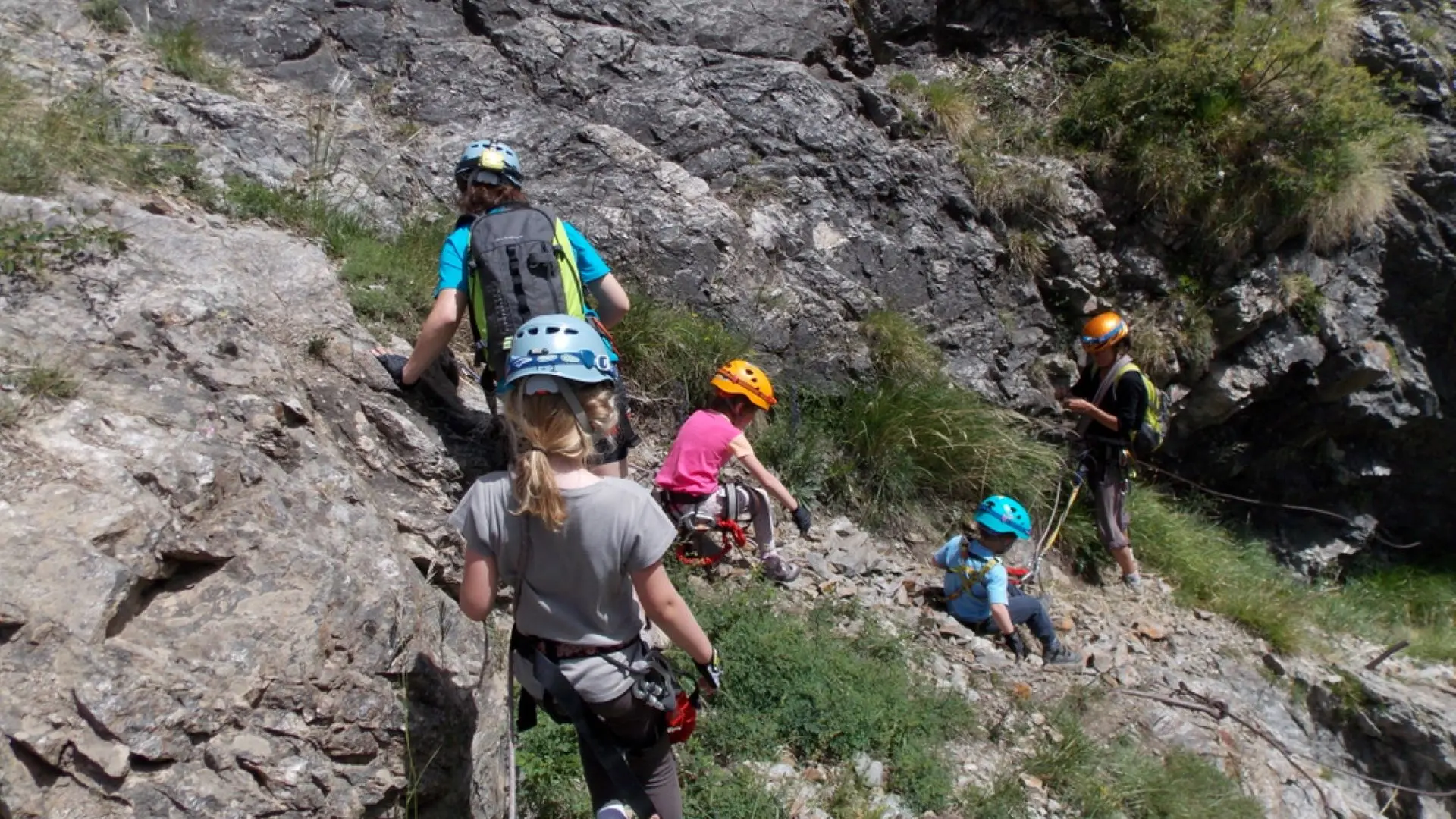Toujours encordés, même à la descente - Via Cordata des Mines du Grand Clot - La Grave
