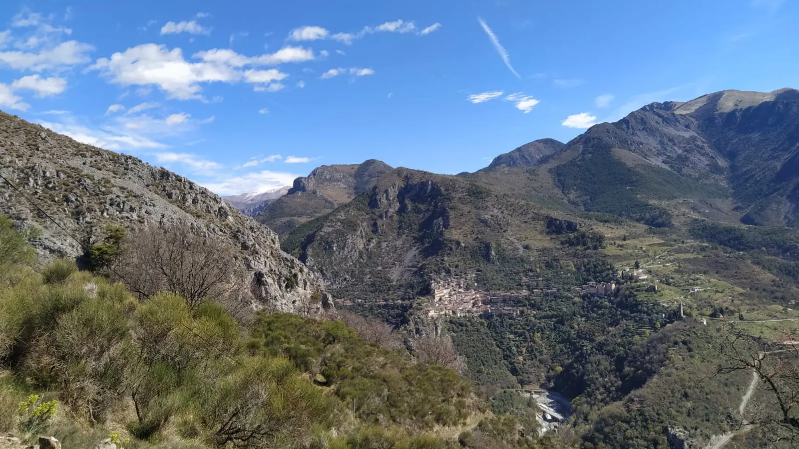 Sentier de Paspus vue Saorge et Anan