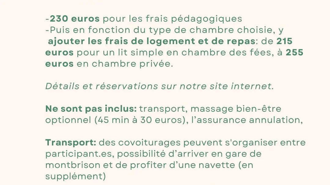 Les tarifs