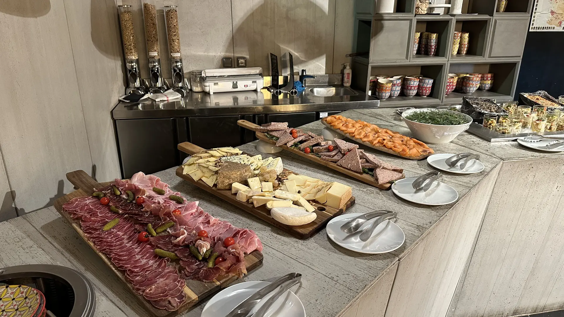 Evening buffet meal