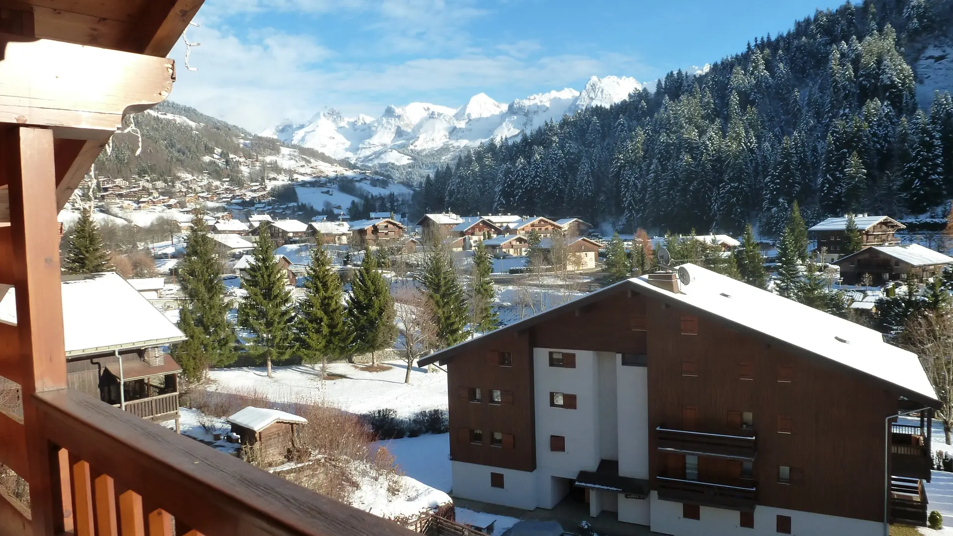 Vue depuis l'appartement hiver/View from the apartment winter-Rosset Joly-Le Grand-Bornand