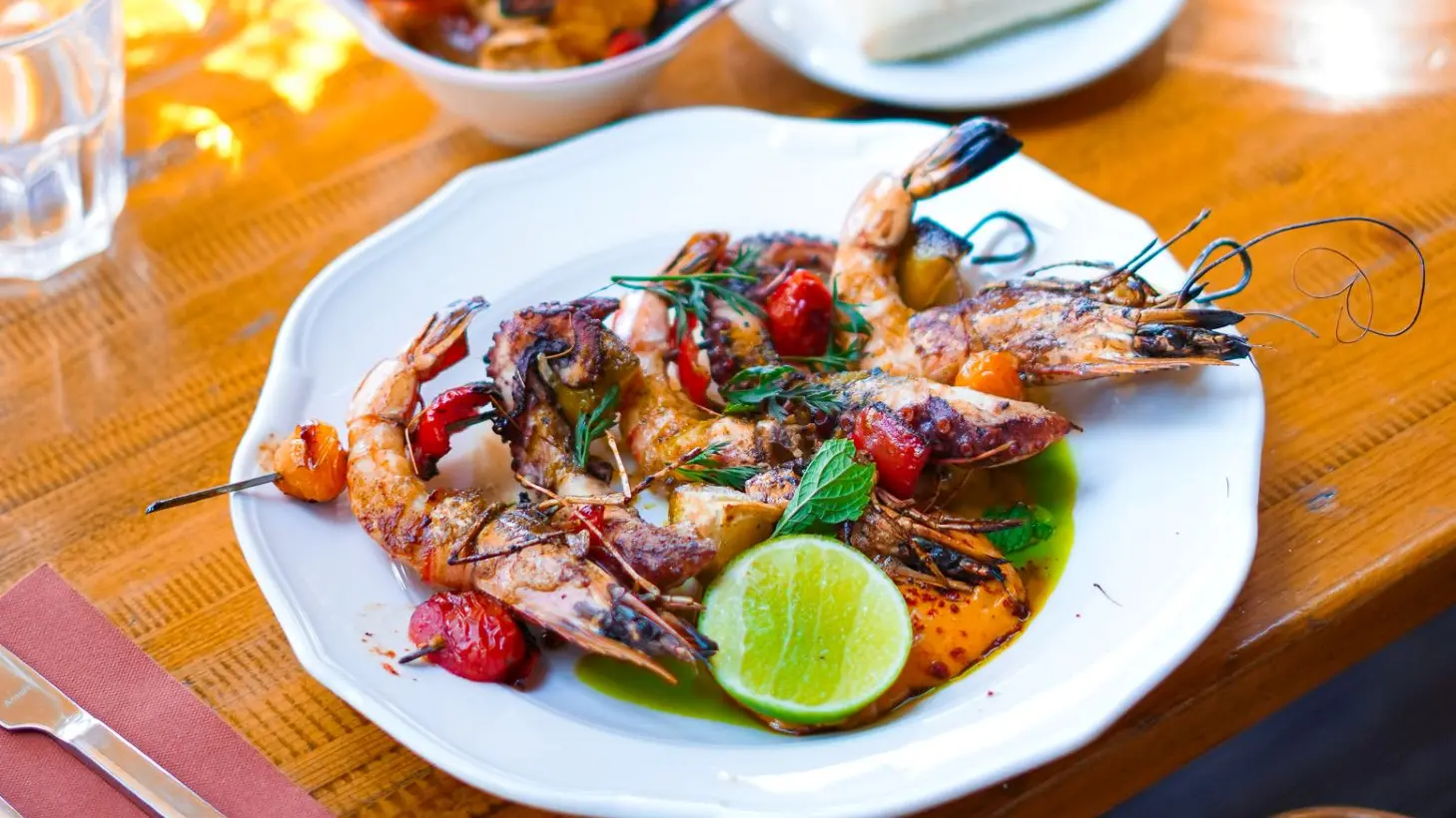 brochette de gambas