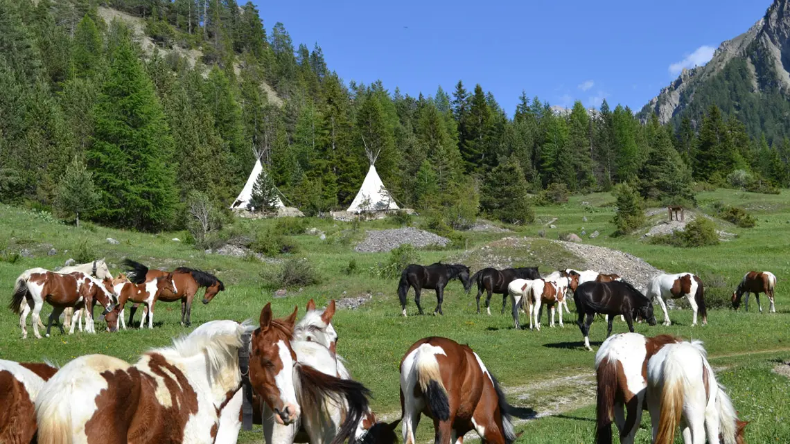 Tipis -Extérieur été du refuge de basse Rua