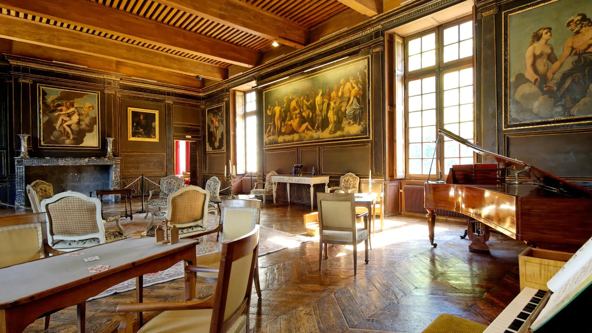 Le Grand Salon du Château, préservé depuis le 17e siècle