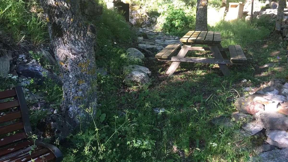 Départ de l'itinéraire de randonnée jusqu'aux Sambucs, vallée du Valgaudemar