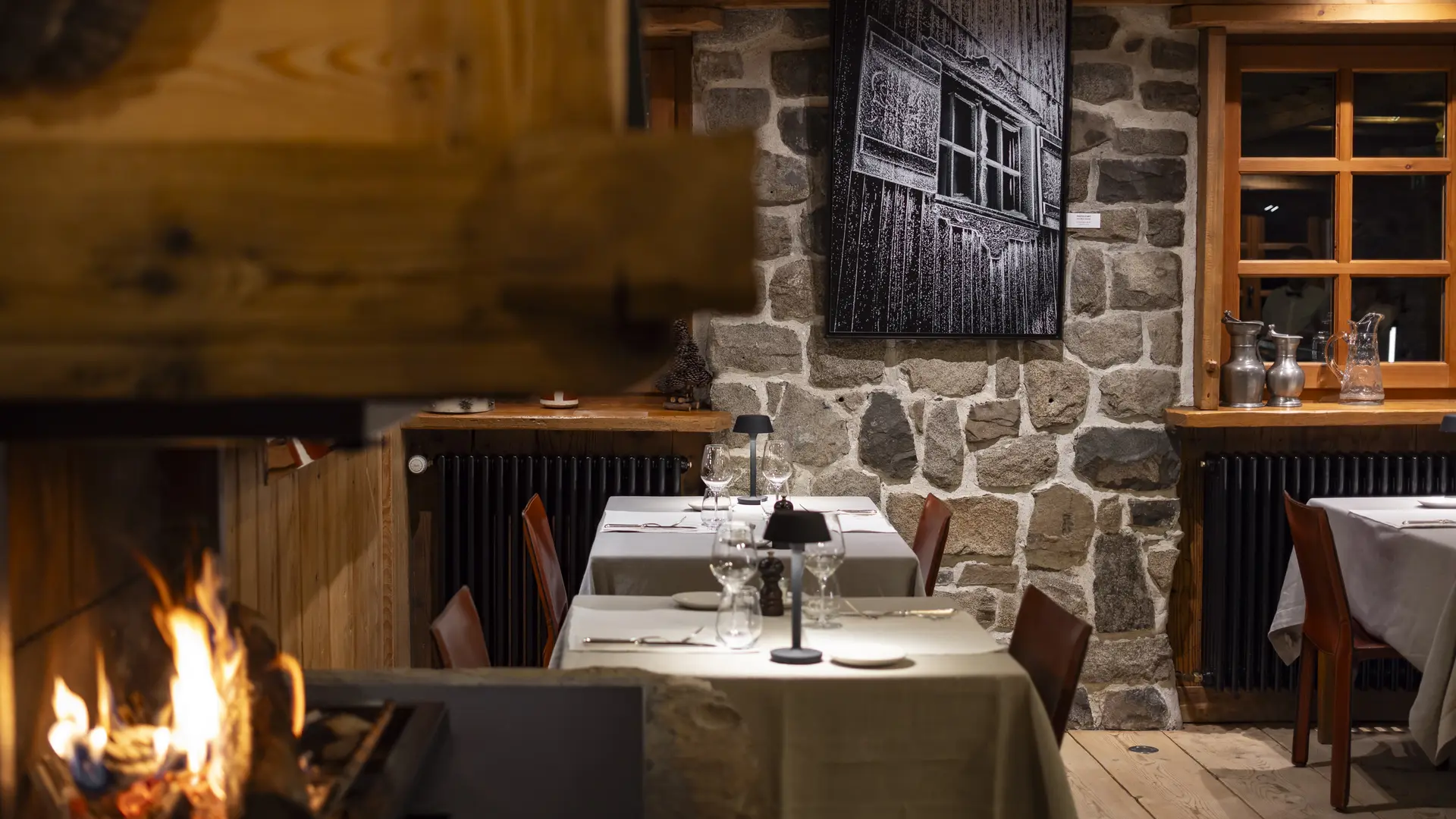 Diner au coin du feu