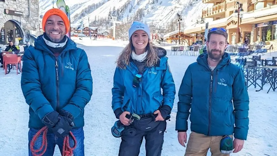 Angélique et son équipe - Val Dogs à Val-d’Isère