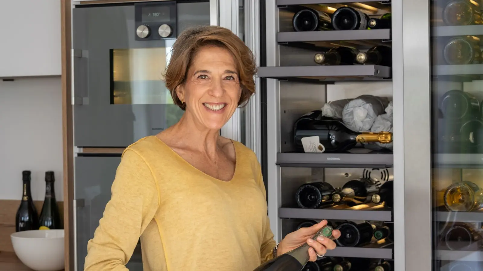 Les Champagnes sont stockés dans des conditions idéales dans une cave réfrigérée Gaggenau