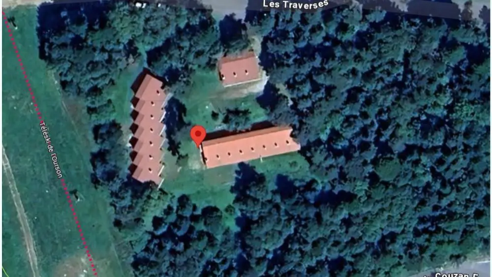 Vue aérienne du site où se situe le triplex n°76.