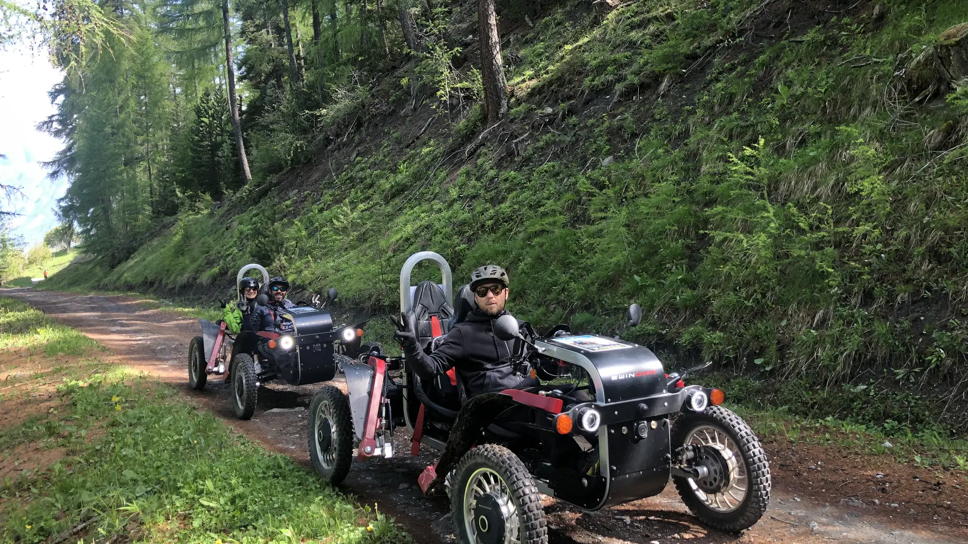 Route forestière aux Orres - Jo Arnaud Sports Swincar CRÉVOUX