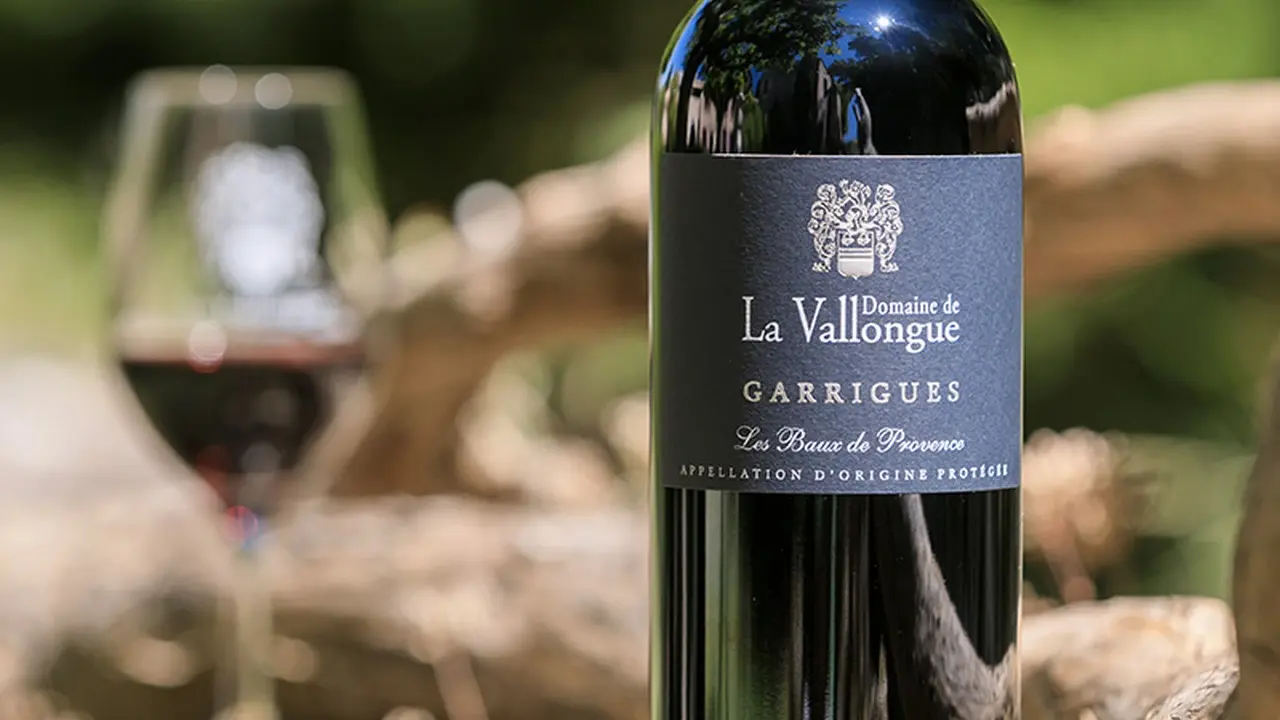 Wine estate Domaine de la Vallongue Eygalières bottle of wine