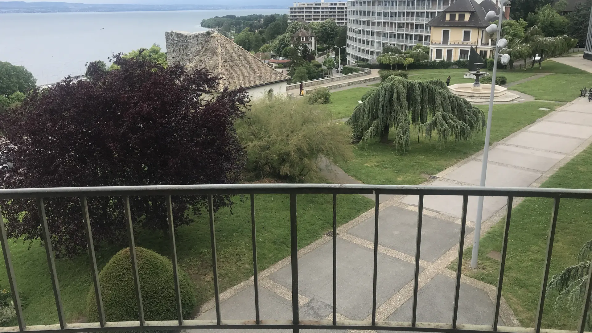 Vue du balcon de l'hébergement