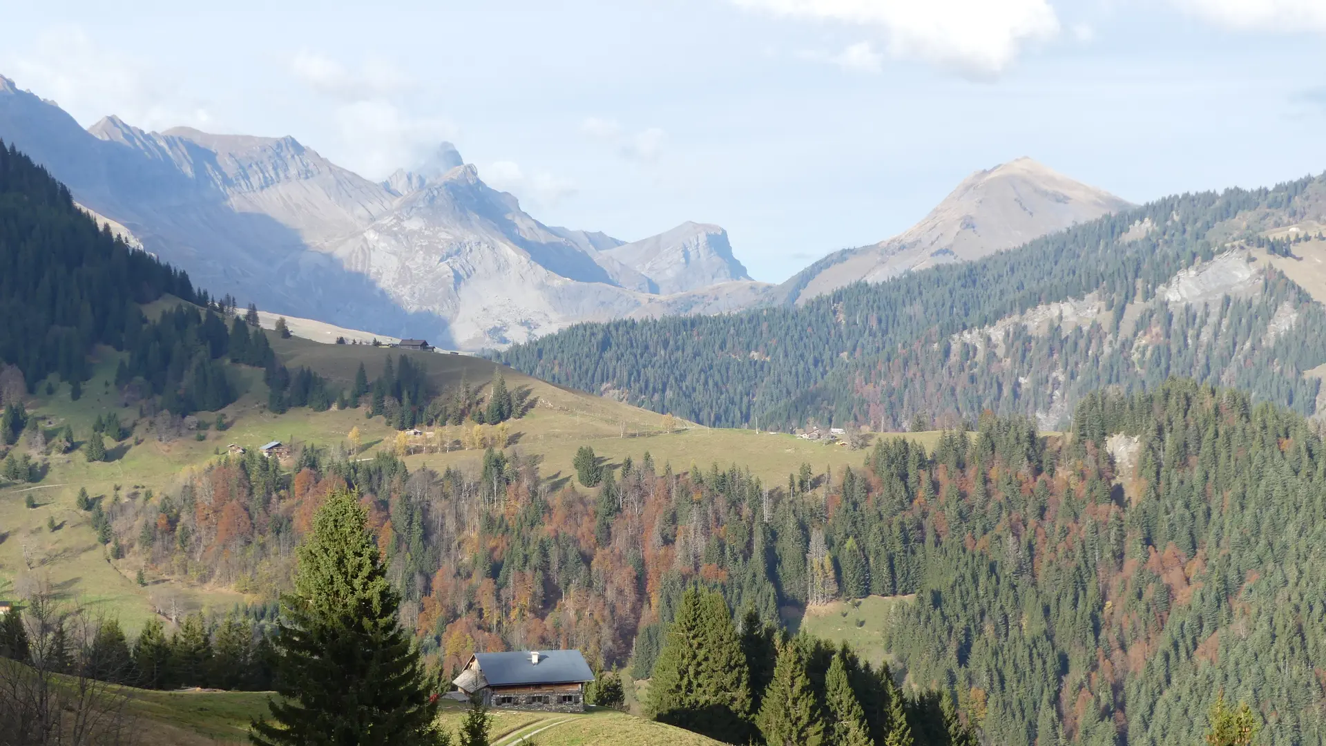 Vue sur la chaîne des Aravis