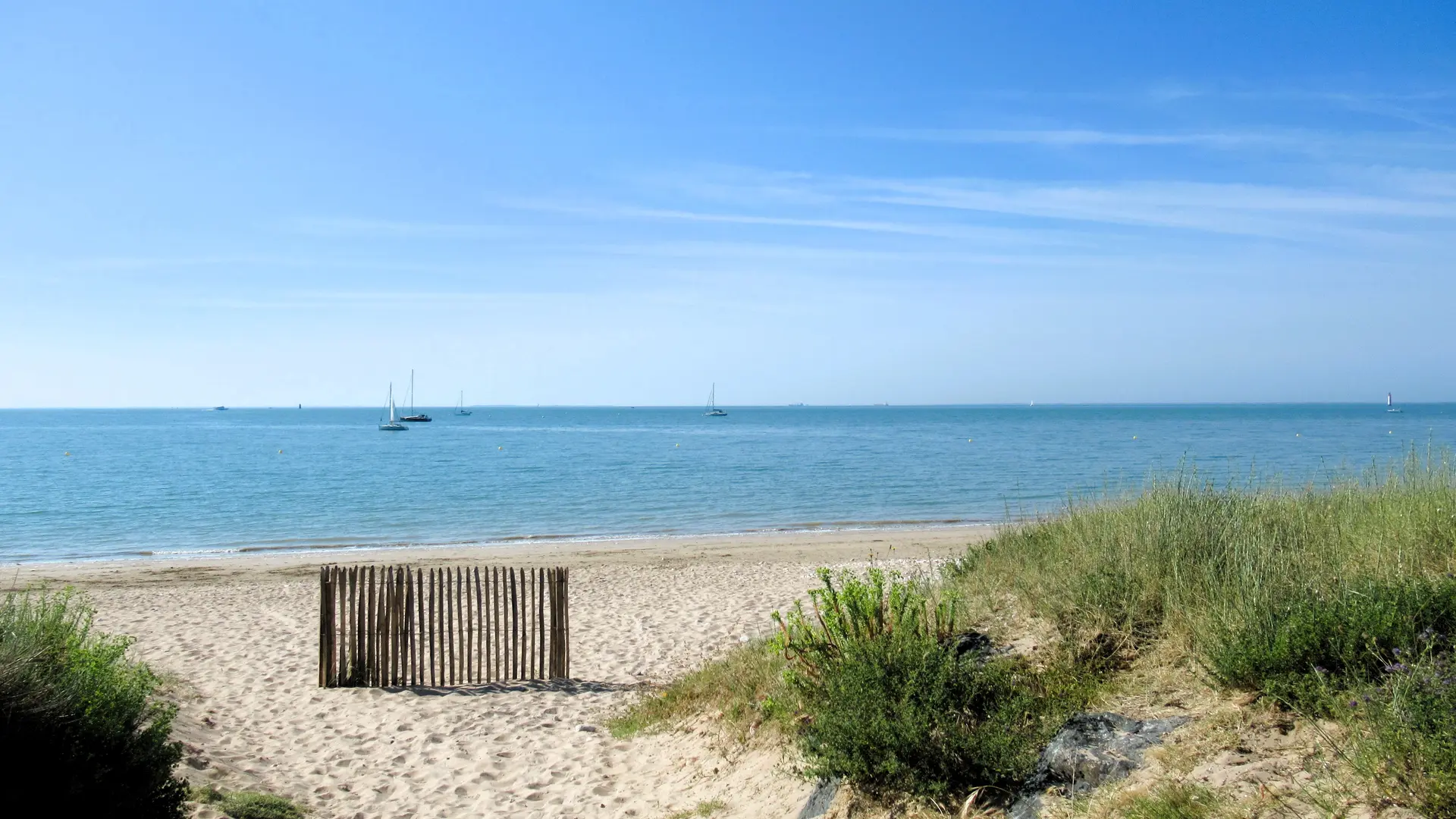 Un des accès à la plage sud de Rivedoux