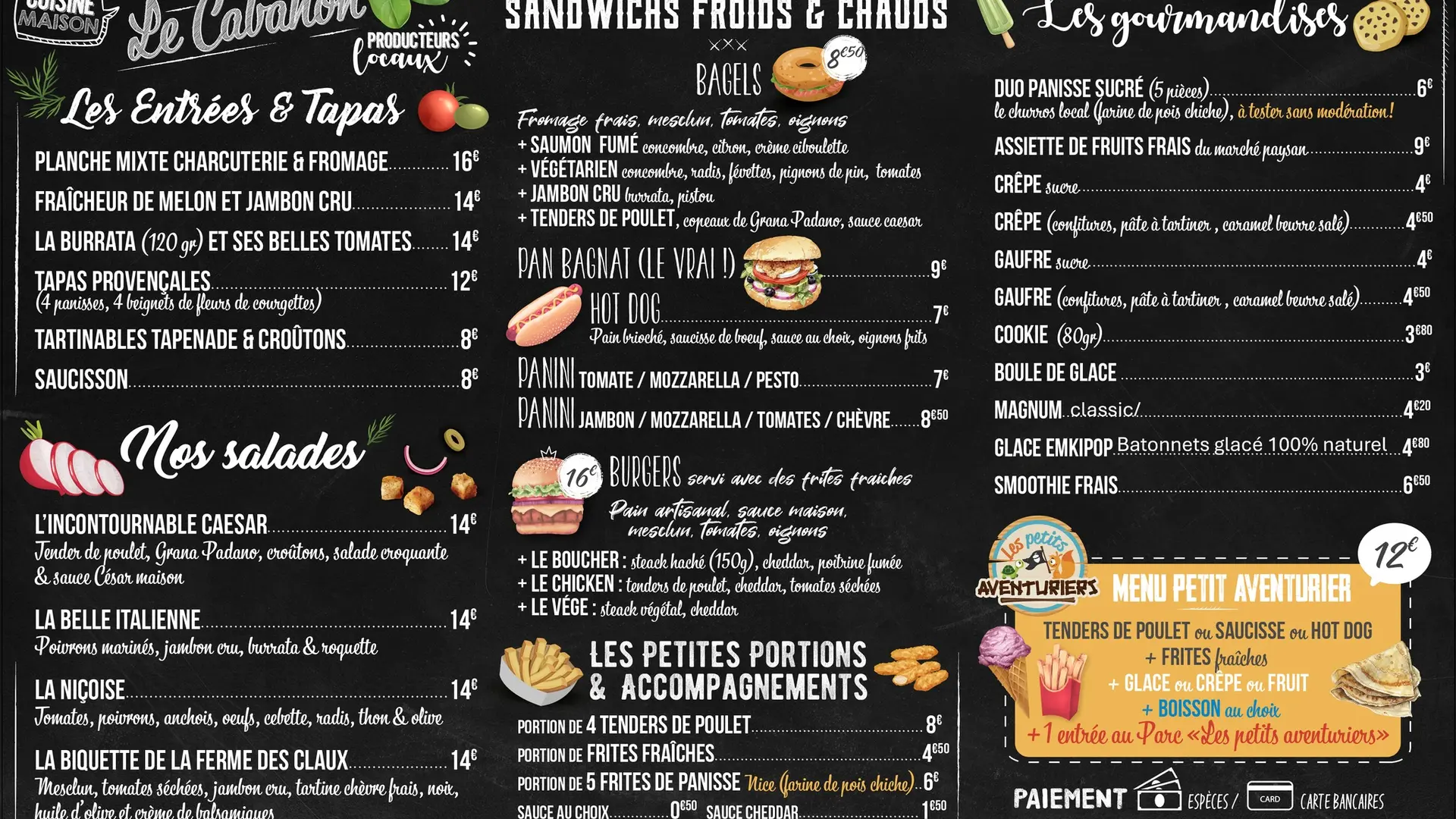 Carte le Cabanon 2025