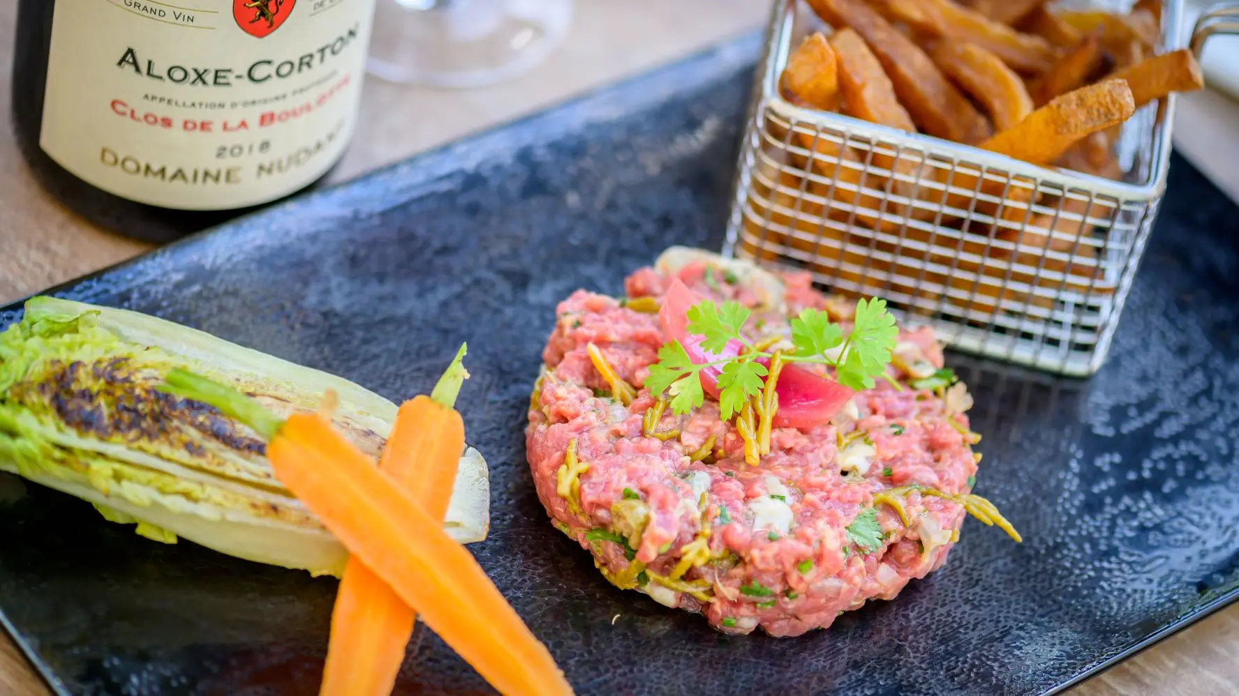 Tartare et frites maison