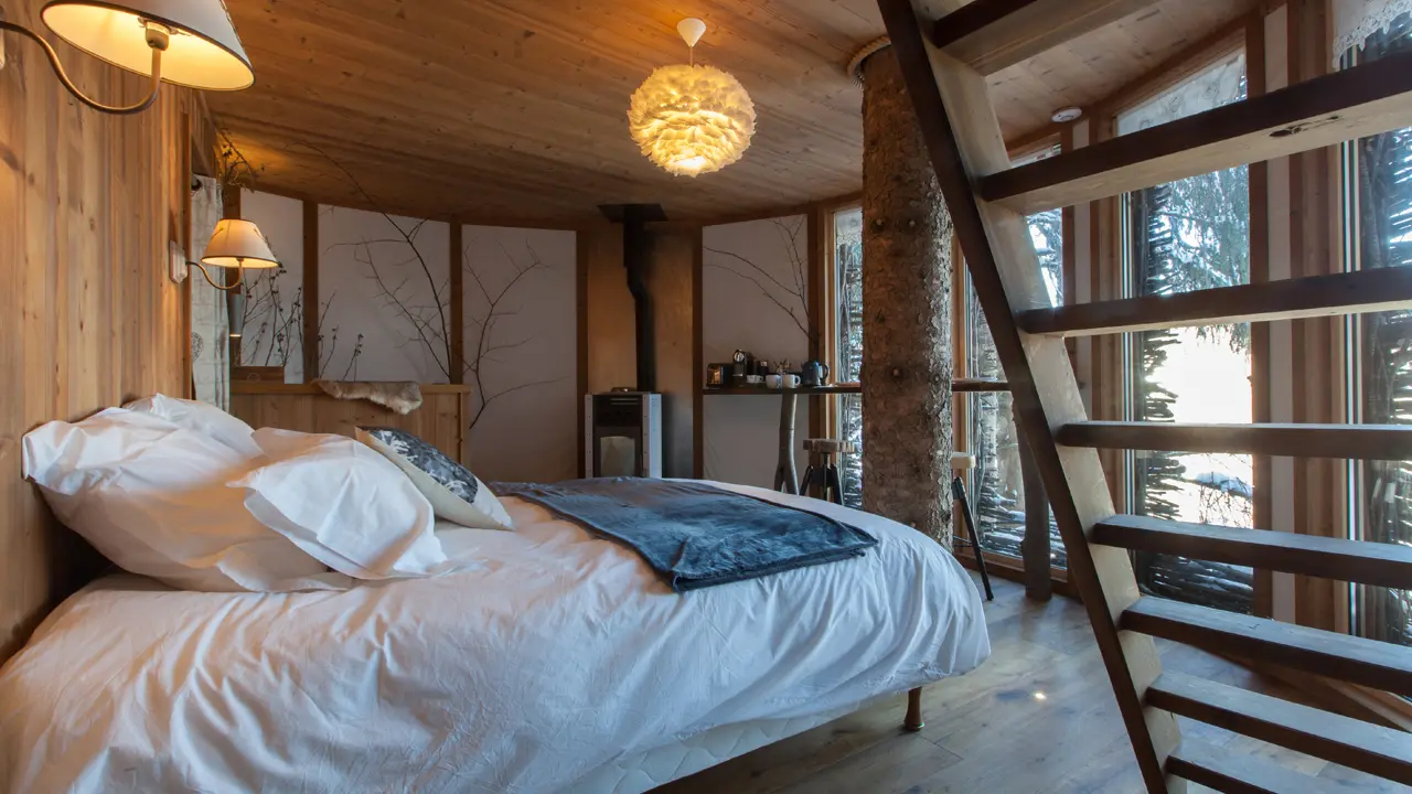 Cabane entre terre et ciel - Intérieur chambre
