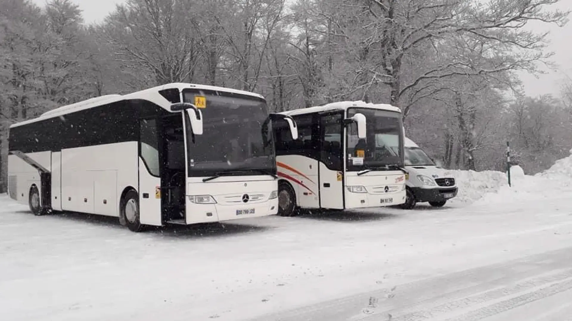 bus en hiver