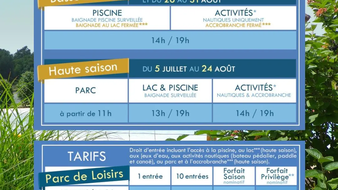 tarifs